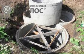 <p>Компактный септик из бетонных колец</p>